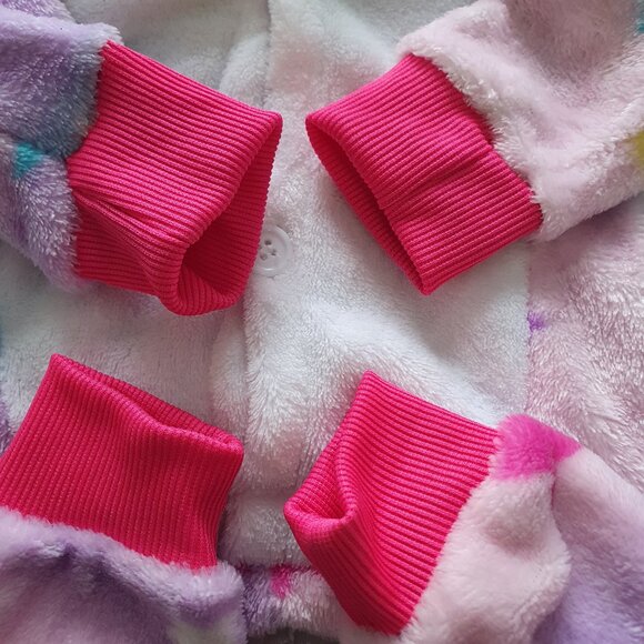 Unicorn Baby Costume Size 0-3 Months Onepiece Hooded Romper - Picture 3 of 8